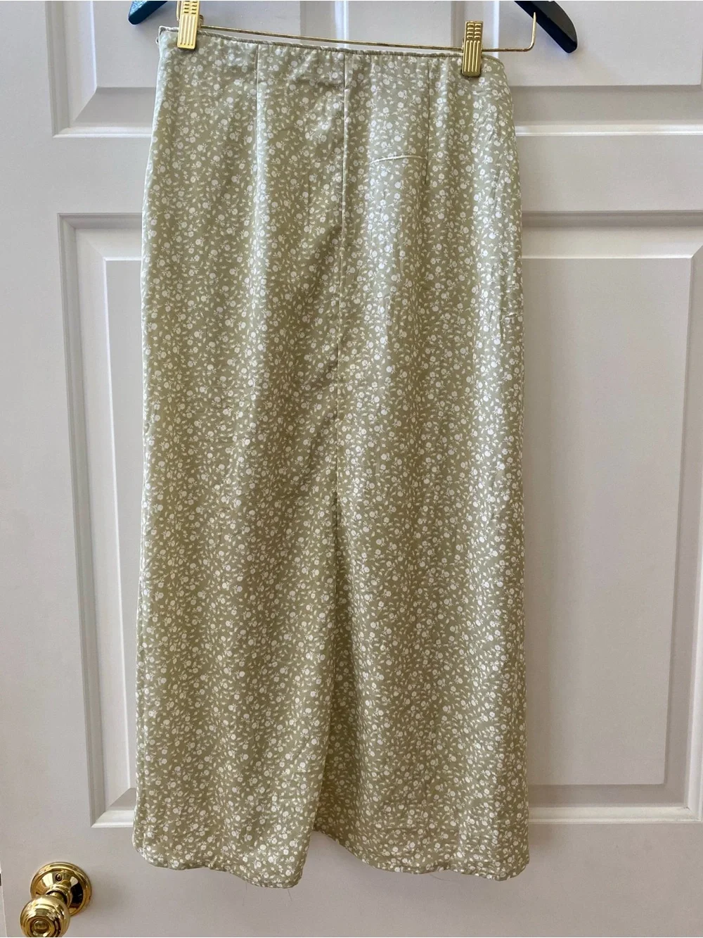 Abercrombie and Fitch Midi Skirt Green Floral Summer Midi Cottagecore Small - Picture 5 of 9
